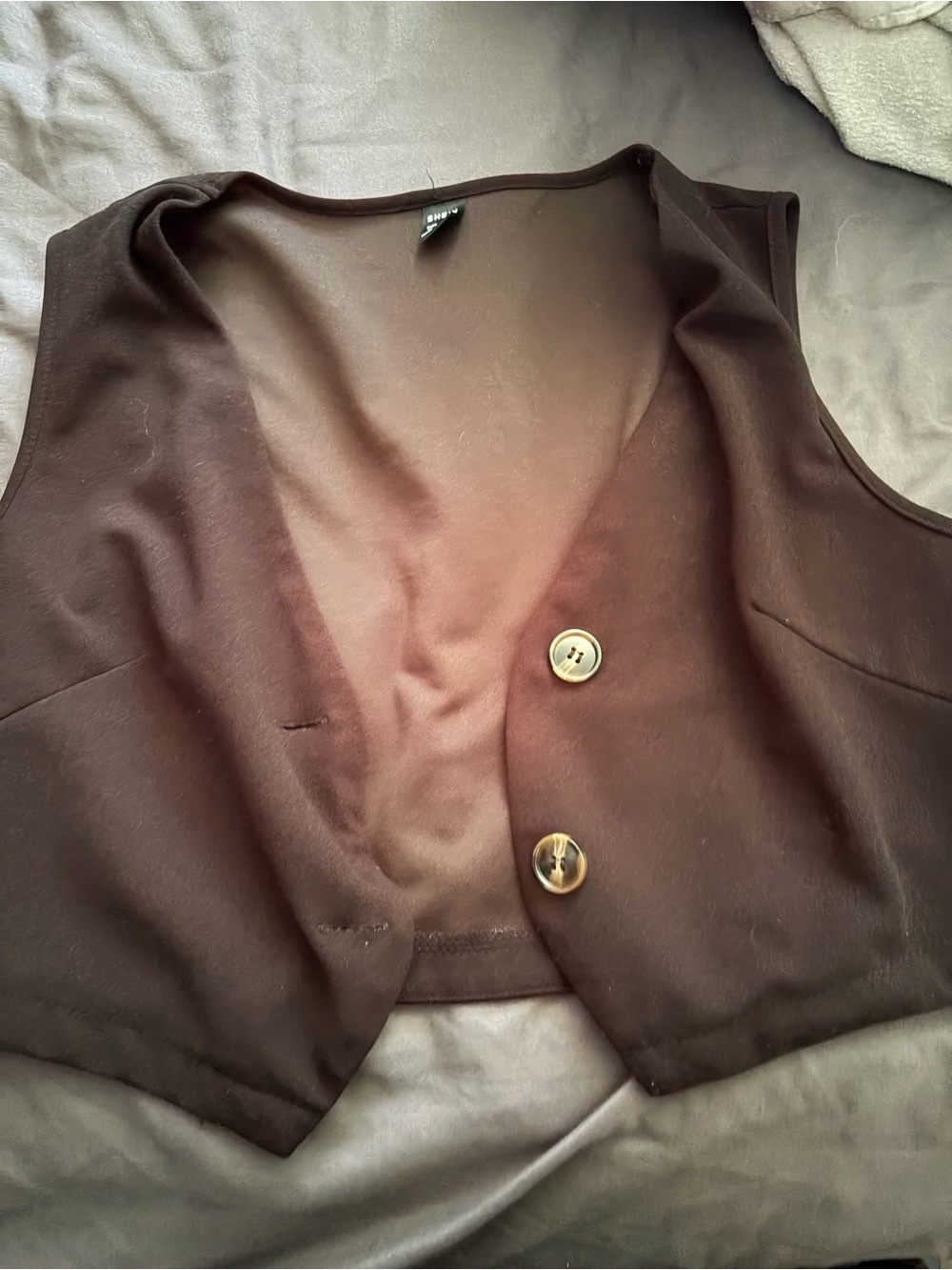 Classic Black Button-Front Women's Vest